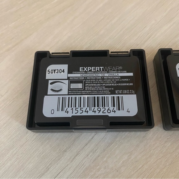 Set Of Two (2) Maybelline New York Expert Wear Eyeshadow, 100S Vanilla, 0.08 oz. - Picture 4 of 4